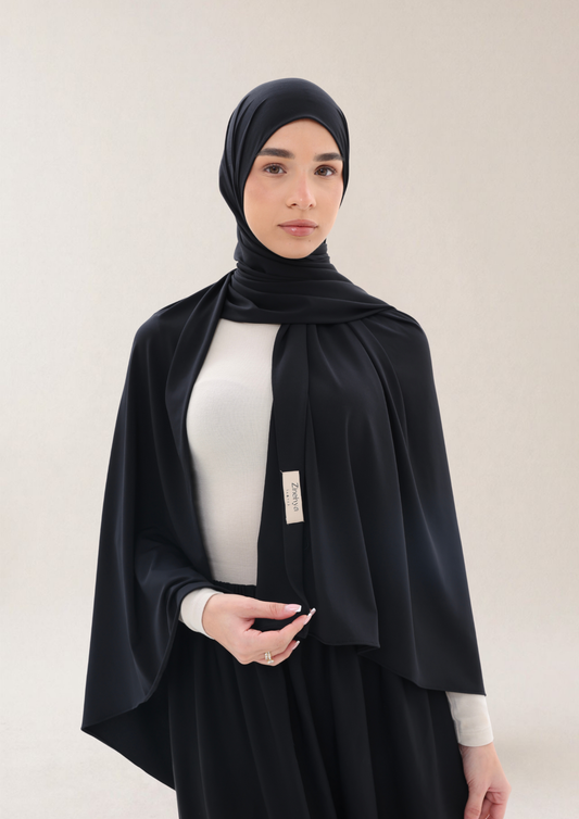 Jet Black - Premium Jersey Scarf