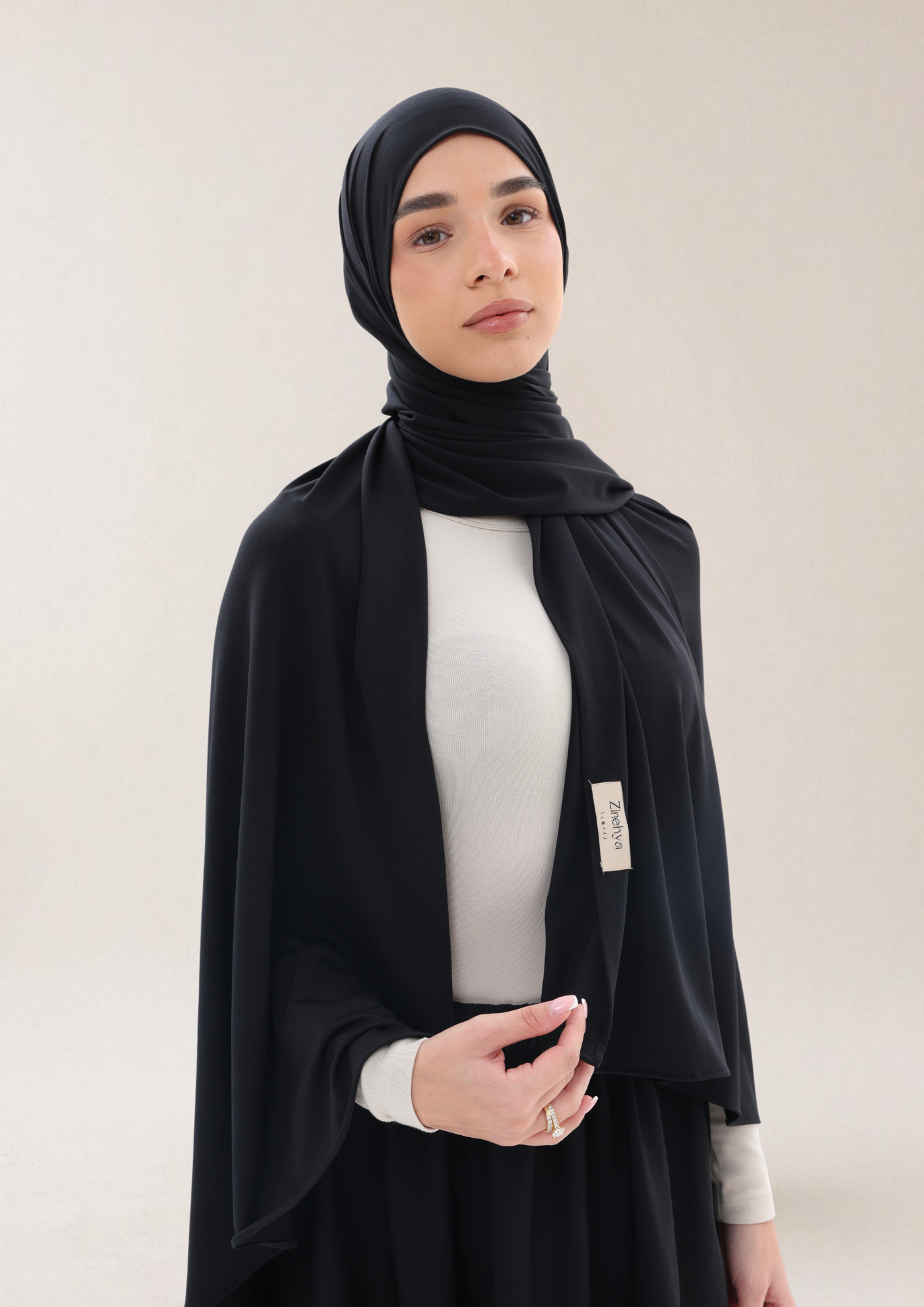 Jet Black - Premium Jersey Scarf