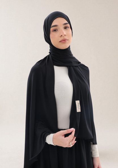 Jet Black - Premium Jersey Scarf